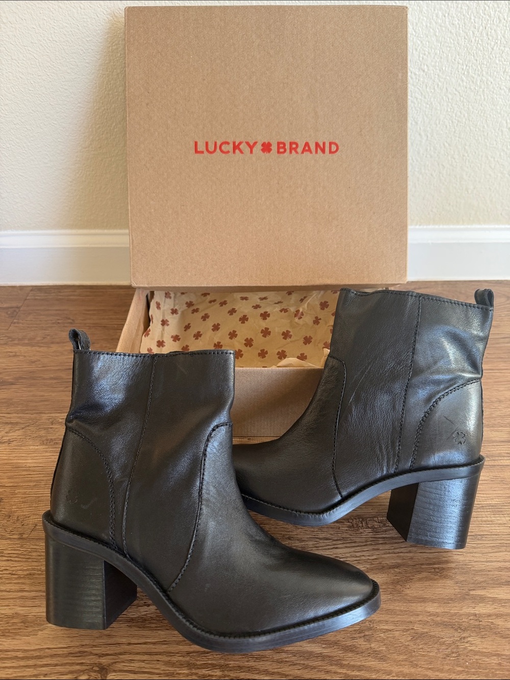 Lucky Brand Alivia Black Leather Boots - 8.5M
